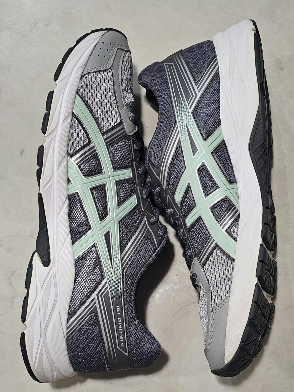 ASICS Gel-Contend 4 Womens Size 9.5 Running Shoes Mid Grey Glacier Sea T765N